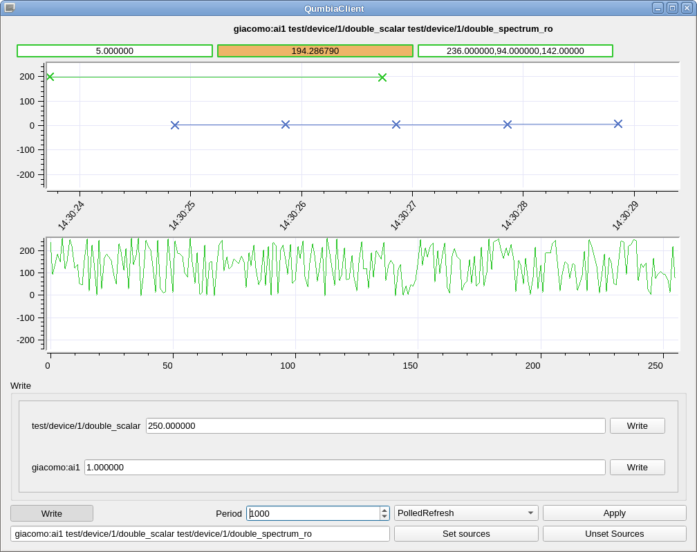 cumbia reads Tango and Epics quantities on classical Qt widgets - desktop]